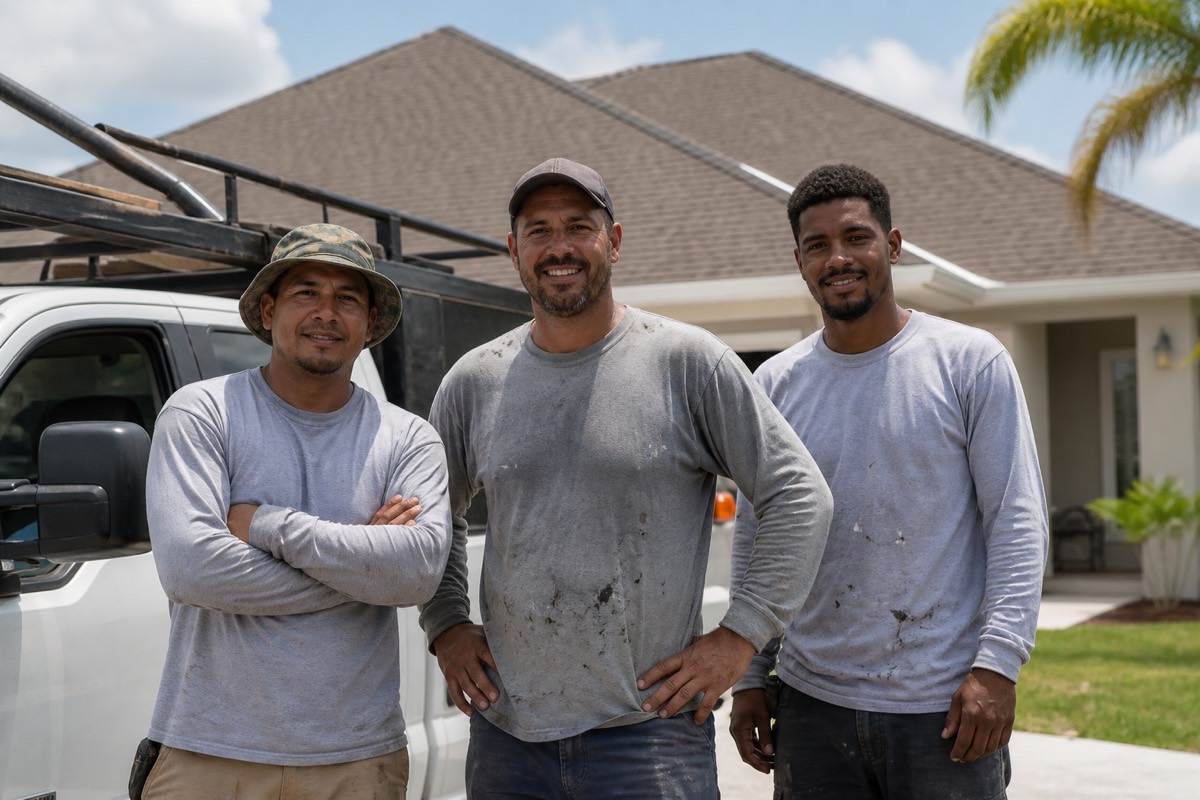 The Proud American Roofing Llc crew